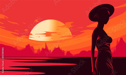 heat wave vector flat minimalistic isolated illustration