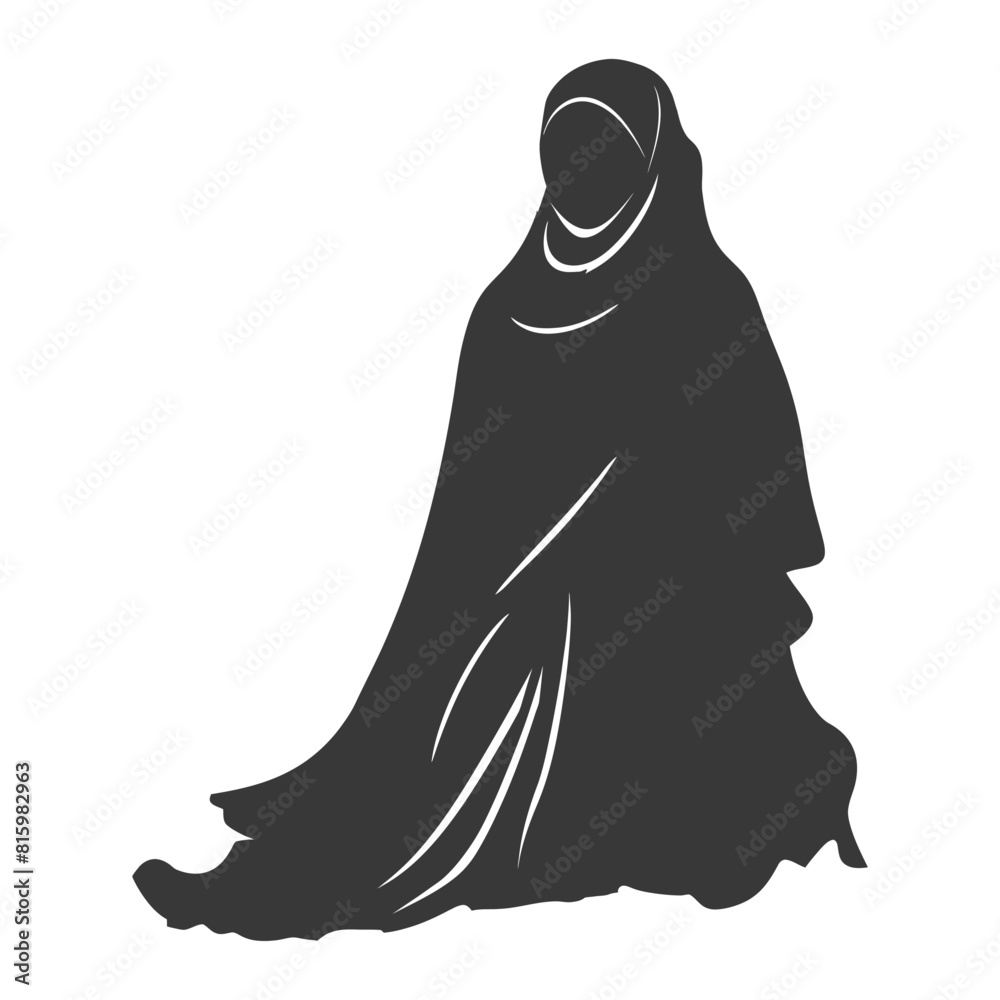 Silhouette hijab symbol black color only Silhouette hijab symbol black color only