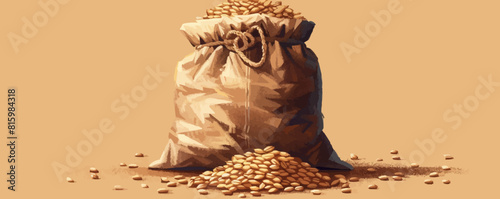 Grain bag. vector simple illustration
