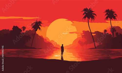 heat wave vector flat minimalistic isolated illustration