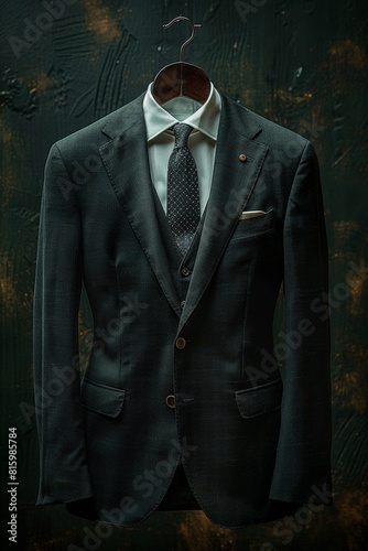 Wallpaper Mural a grey suit in a hanger alone Torontodigital.ca