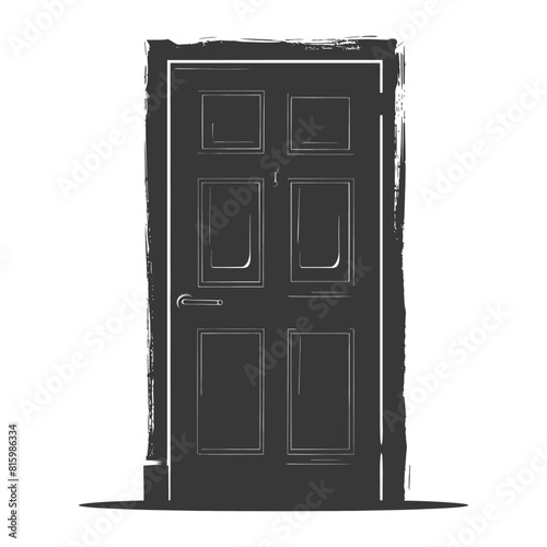 Silhouette door black color only