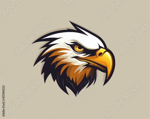 Eagle mascot logo design vector illustration