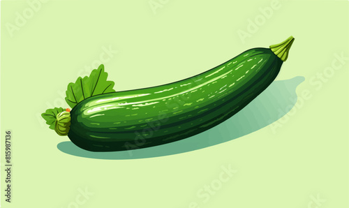 Zucchini vector flat minimalistic isolated vector style illustration