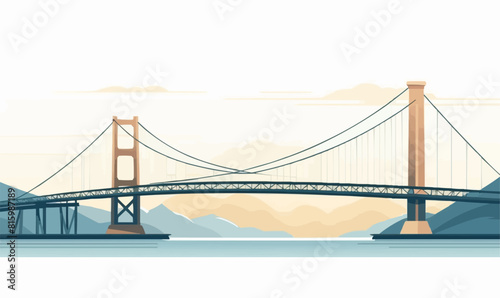 bridge vector flat minimalistic asset isolated vector style illustration -