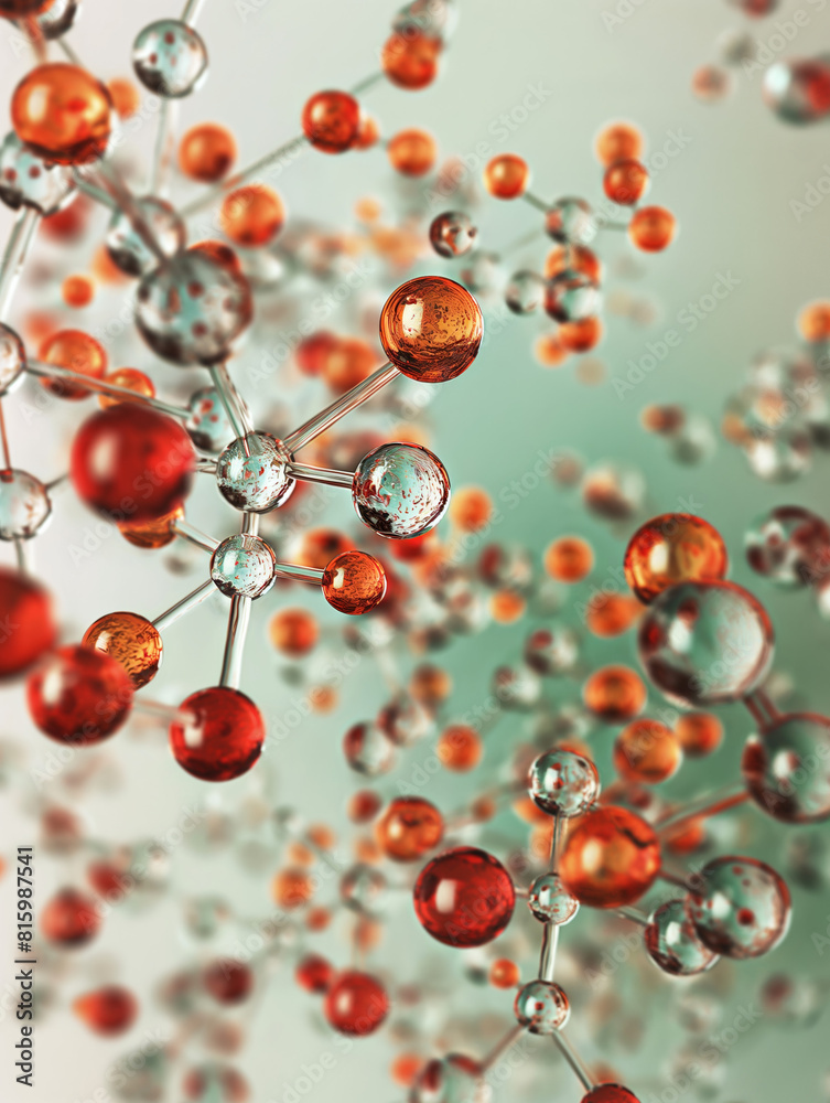 Vibrant Close-Up: Realistic Water Molecule (H2O) Telescopic Imagery, Oxygen and Hydrogen Atoms Highlighted Vibrant Close-Up: Realistic Water Molecule (H2O) Telescopic Imagery, Oxygen and Hydrogen Atoms Highlighted