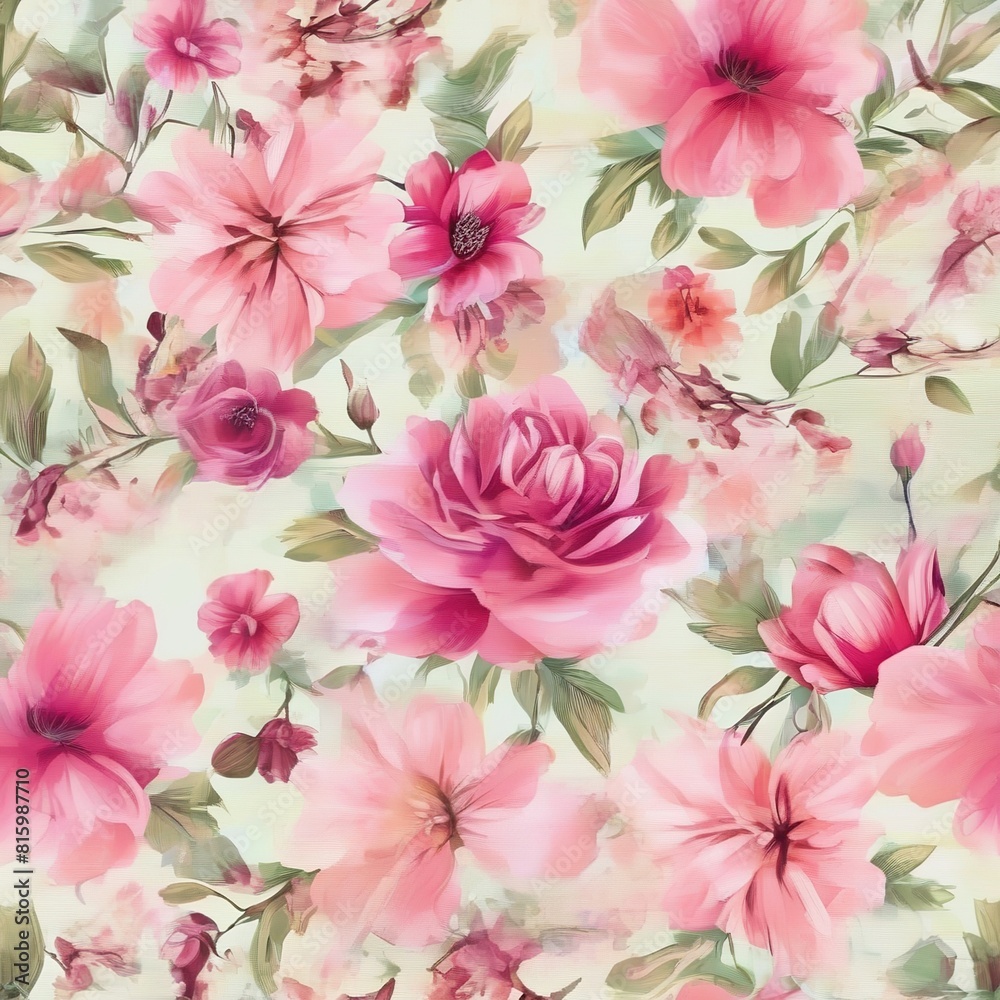 beautiful floral flower seamless pattern background for premium product ai generated beautiful floral flower seamless pattern background for premium product ai generated