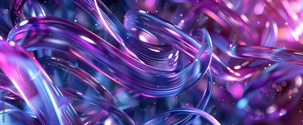 A 3D Abstract Background With Ultraviolet Neon Lights And An Empty Frame Creating A Cosmic Landscape Exudes Mystery And Futuristic Allure, 3D Rendering A 3D Abstract Background With Ultraviolet Neon Lights And An Empty Frame Creating A Cosmic Landscape Exudes Mystery And Futuristic Allure, 3D Rendering