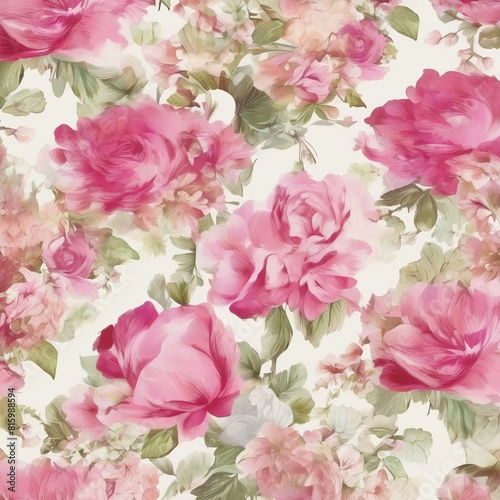 beautiful floral flower seamless pattern background for premium product ai generated