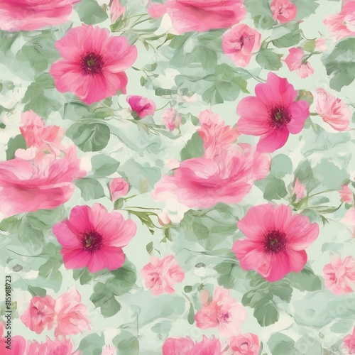 Wallpaper Mural beautiful floral flower seamless pattern background for premium product ai generated Torontodigital.ca