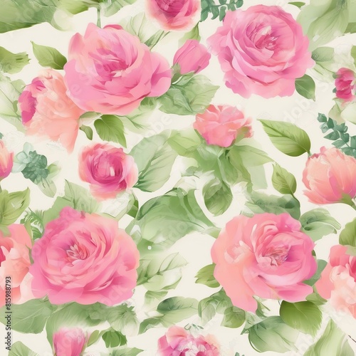 beautiful floral flower seamless pattern background for premium product ai generated