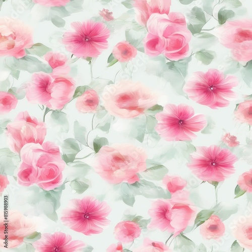 beautiful floral flower seamless pattern background for premium product ai generated