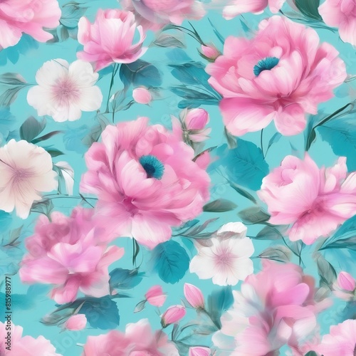 beautiful floral flower seamless pattern background for premium product ai generated