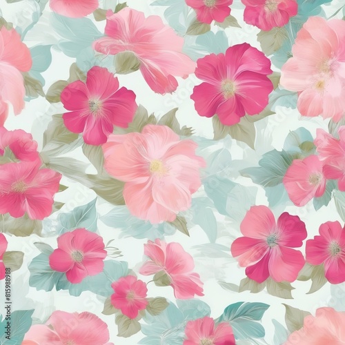 beautiful floral flower seamless pattern background for premium product ai generated