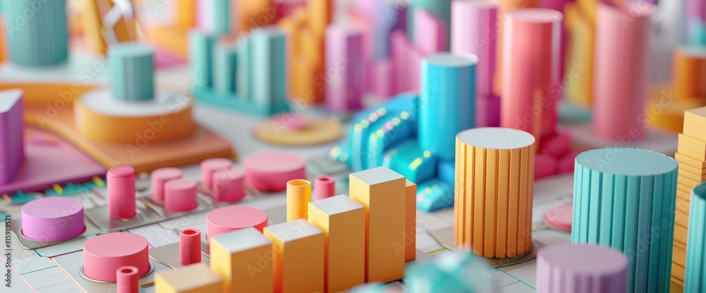 A Data Analysis Chart Graph With 3D Statistics Background Conveys Precision And Complexity, With Detailed Graphs And Vibrant Colors Illustrating The Intricacies Of Data, 3D Rendering A Data Analysis Chart Graph With 3D Statistics Background Conveys Precision And Complexity, With Detailed Graphs And Vibrant Colors Illustrating The Intricacies Of Data, 3D Rendering