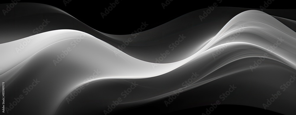 A black and white image of a wave with a white background. The image has a moody and mysterious feel to it