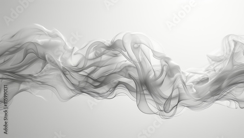 Elegant Flowing Smoke Waves in Monochrome, Perfect for Serene Backgrounds and Subtle Design Elements 8K Wallpaper High-resolution