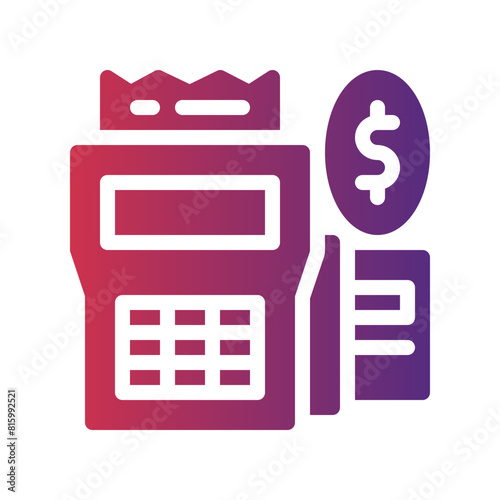 pay flat gradient icon