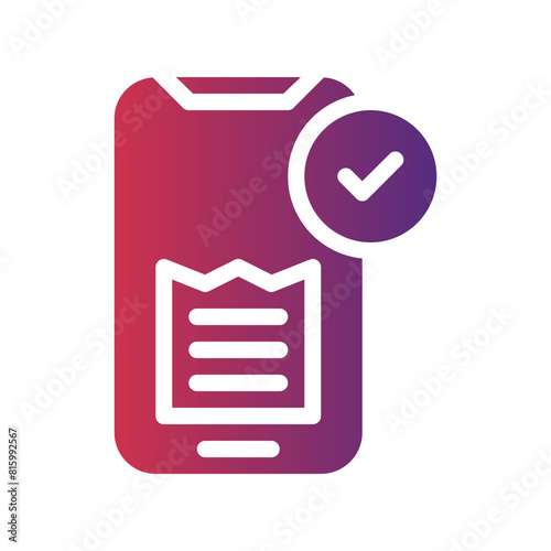 verified flat gradient icon