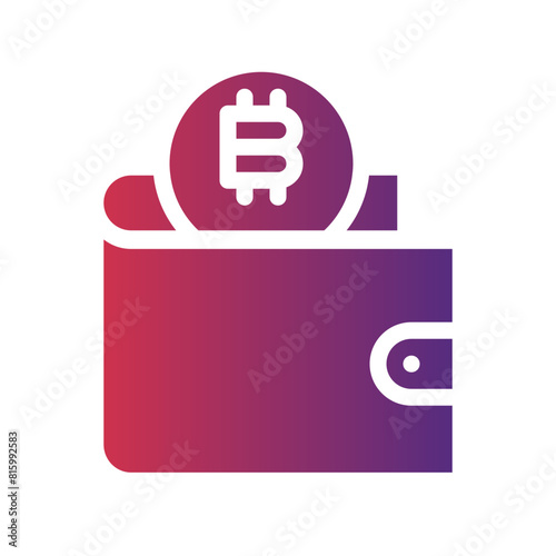 wallet flat gradient icon