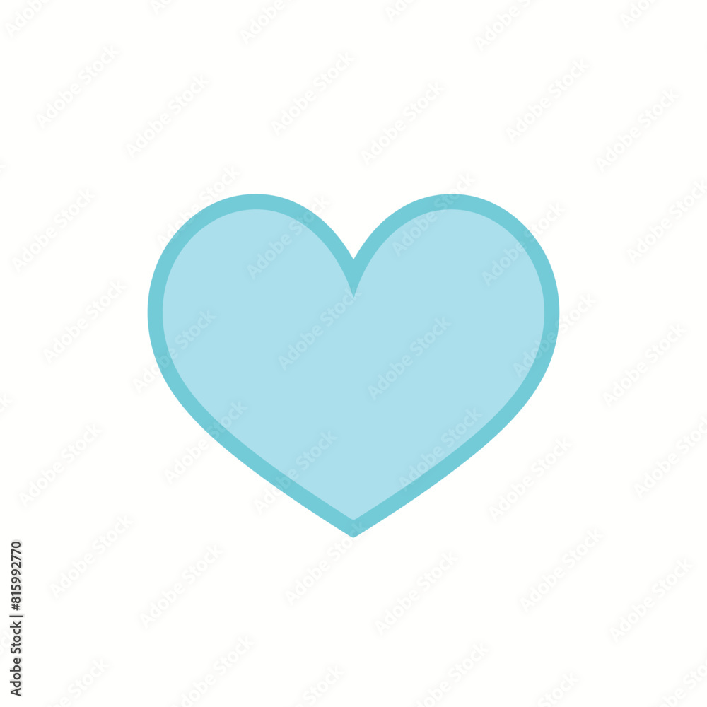 Vector style heart shape symbol logo Vector style heart shape symbol logo