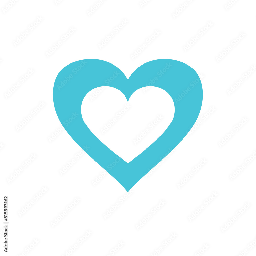 Vector style heart shape symbol logo Vector style heart shape symbol logo