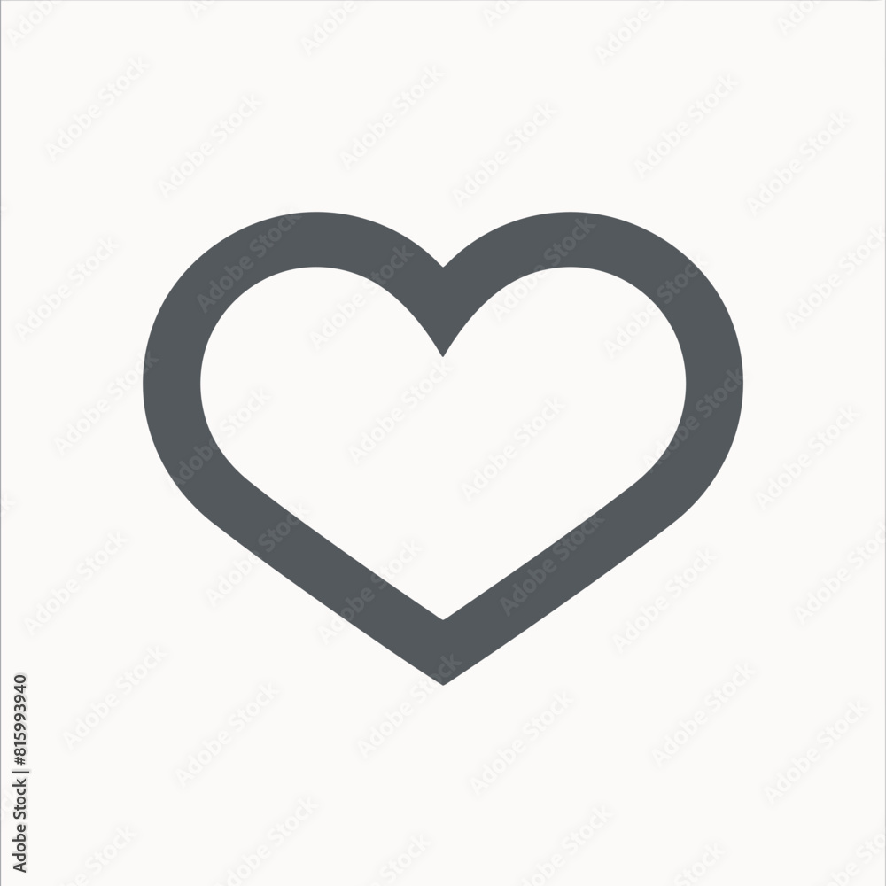 Vector style heart shape symbol logo Vector style heart shape symbol logo