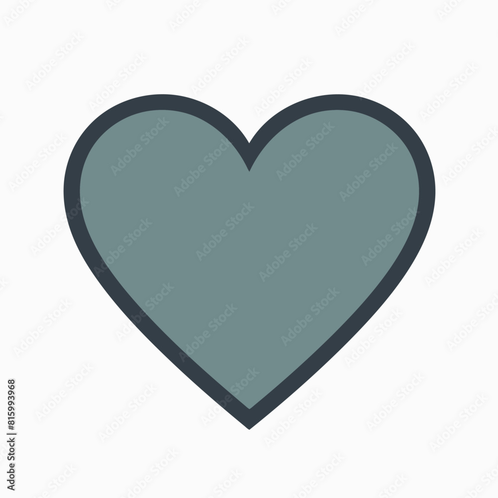 Vector style heart shape symbol logo Vector style heart shape symbol logo