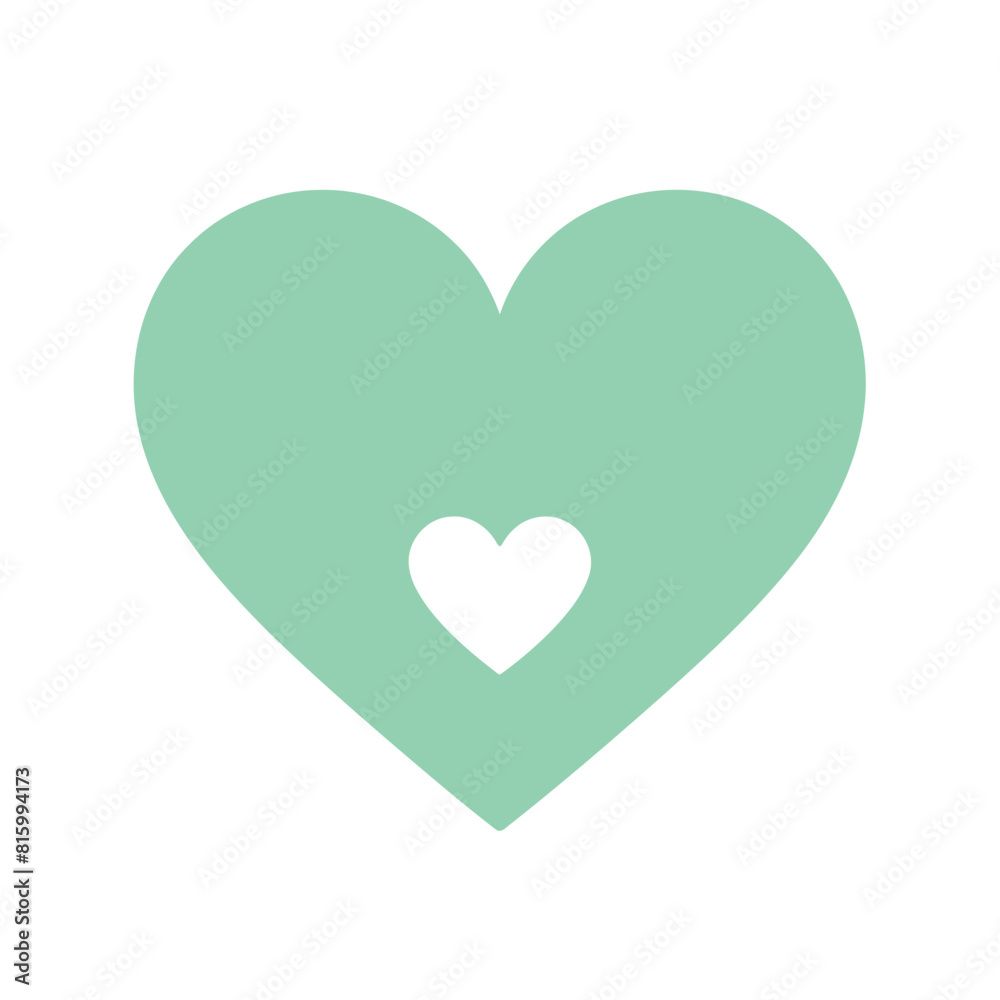 Vector style heart shape symbol logo Vector style heart shape symbol logo