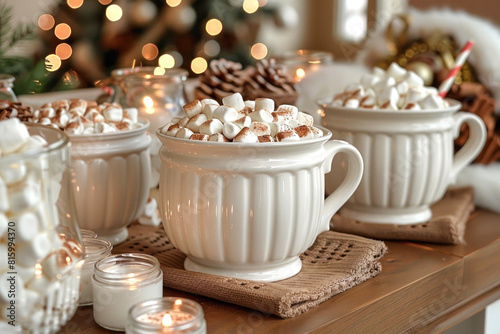 Wallpaper Mural Cozy Winter Party Hot Chocolate Bar: Marshmallows and Peppermint Sticks Torontodigital.ca