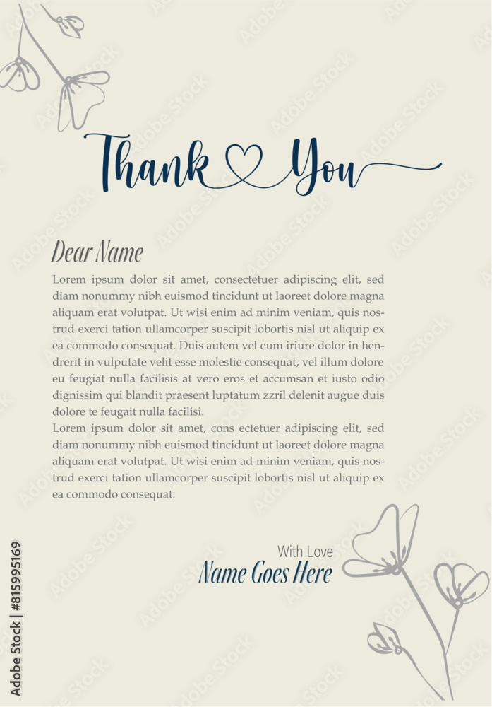 thank you card template with yellow rose decoration thank you card template with yellow rose decoration