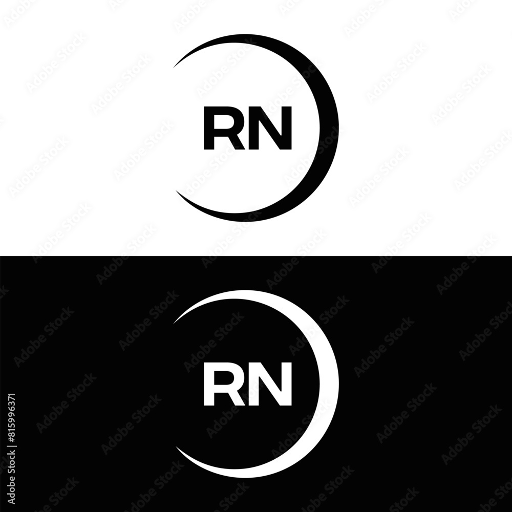 RN logo. R N design. White RN letter. RN, R N letter logo design. Initial letter RN linked circle uppercase monogram logo. RN logo. R N design. White RN letter. RN, R N letter logo design. Initial letter RN linked circle uppercase monogram logo.