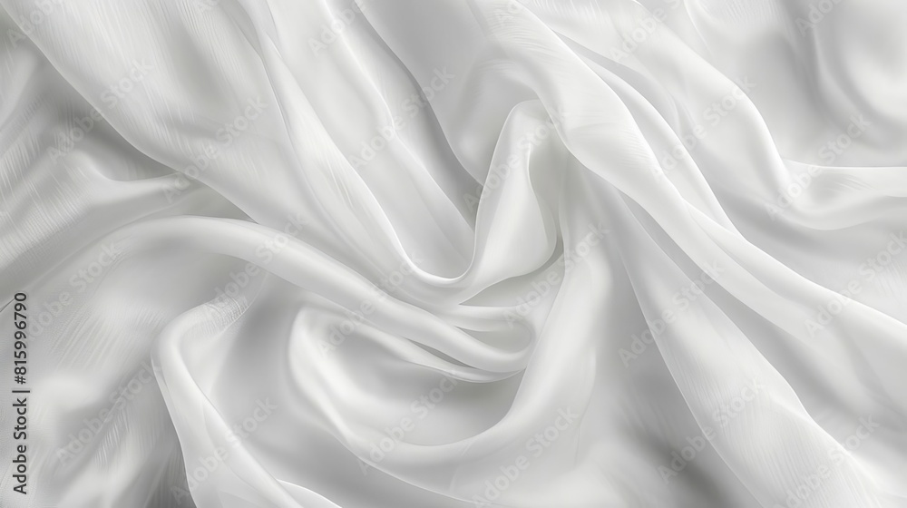 Obraz premium luxurious white silk fabric background with soft folds and creases elegant textile texture