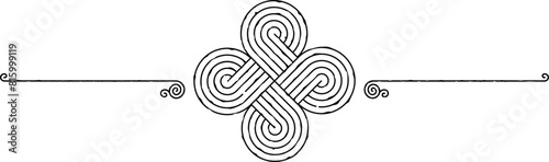 Elegant Header Footer - Circular Infinity Celtic Knot