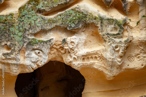 Cecina Etruscan tombs dug into the Bibbona tuff toscany photo