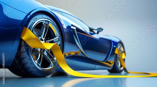 Front View of Sports Car in High-Resolution Advertisement Style