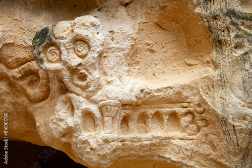 Cecina Etruscan tombs dug into the Bibbona tuff toscany photo