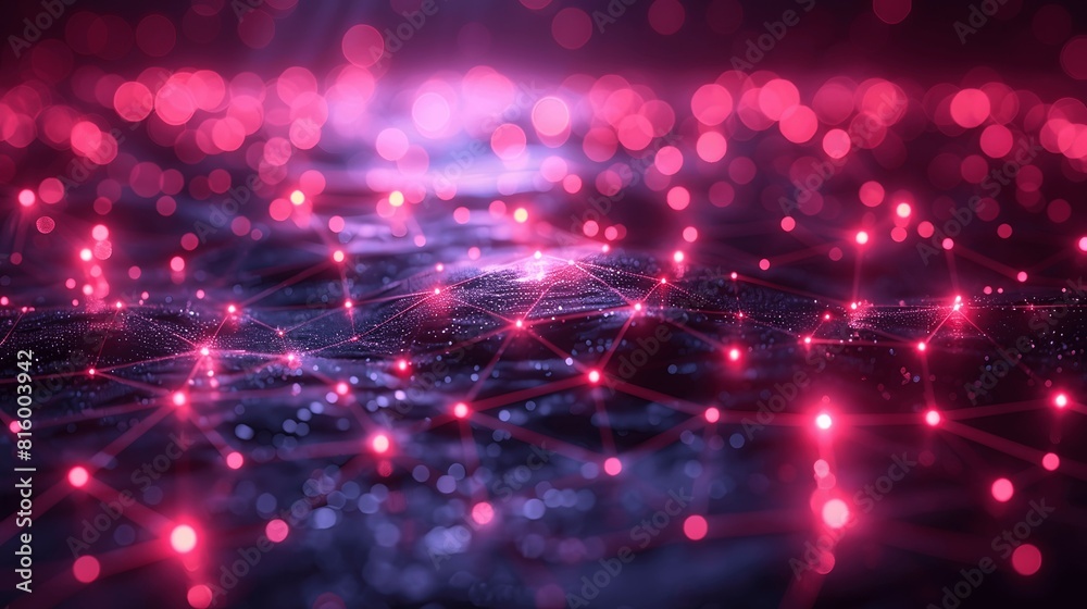 Glowing nodes in a futuristic digital network. Glowing nodes in a futuristic digital network.