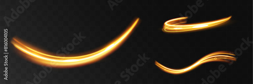 	
Light wave of shiny gold lines.Gold color glowing design element.Wavy bright stripes.
