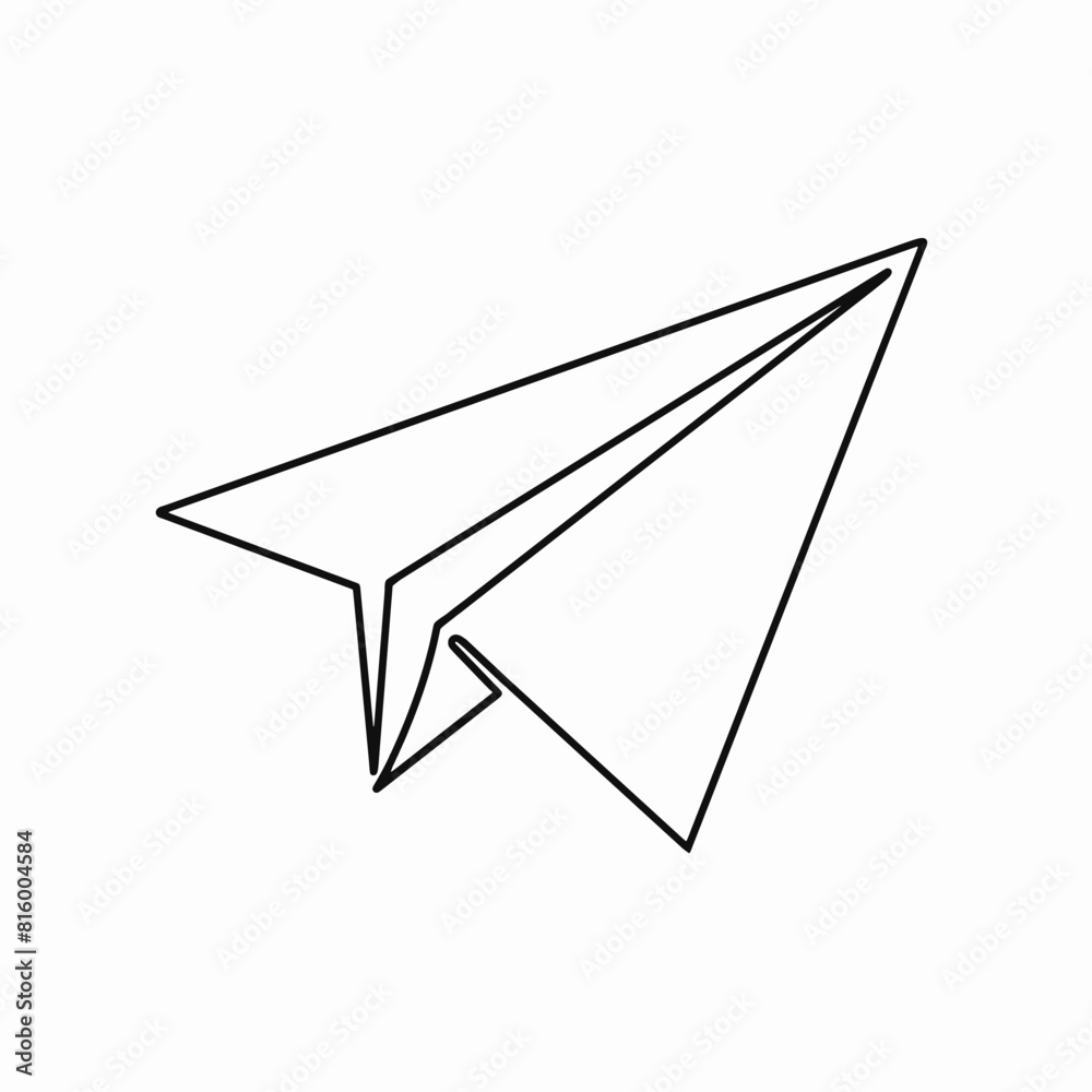 Paper plane flying isolation on a white background, Vector Illustrtion hand drawn Paper plane flying isolation on a white background, Vector Illustrtion hand drawn