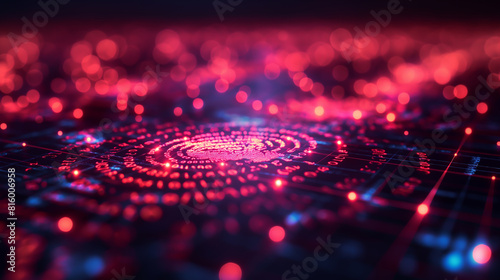 abstract background fingerprint with blurred on background, cyber security concept, technology for data security system,