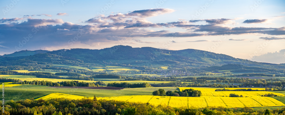 spring in the Kaczawskie Mountains in Poland