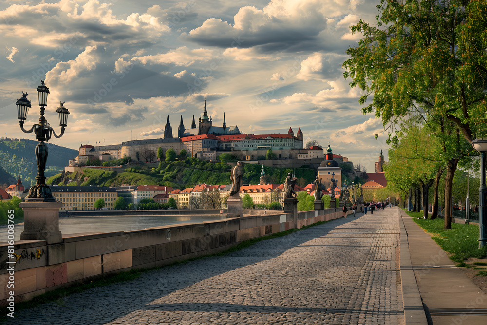 Serene Afternoon in Wurzburg: A Blend of Historic Architecture and Tranquil Scenery