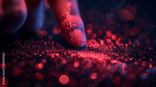 abstract background fingerprint with blurred on background, cyber security concept, technology for data security system,