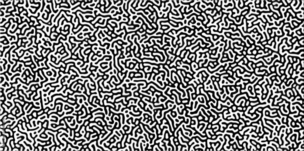 Abstract Turing organic wallpaper with background. Turing reaction diffusion monochrome seamless pattern with chaotic motion. Natural seamless line pattern.
Abstract Turing organic wallpaper with background. Turing reaction diffusion monochrome seamless pattern with chaotic motion. Natural seamless line pattern.