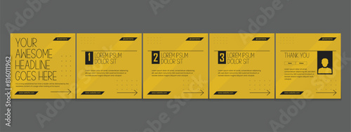 LinkedIn carousel post, social media Instagram carousel post, modern and editable business carousel template design