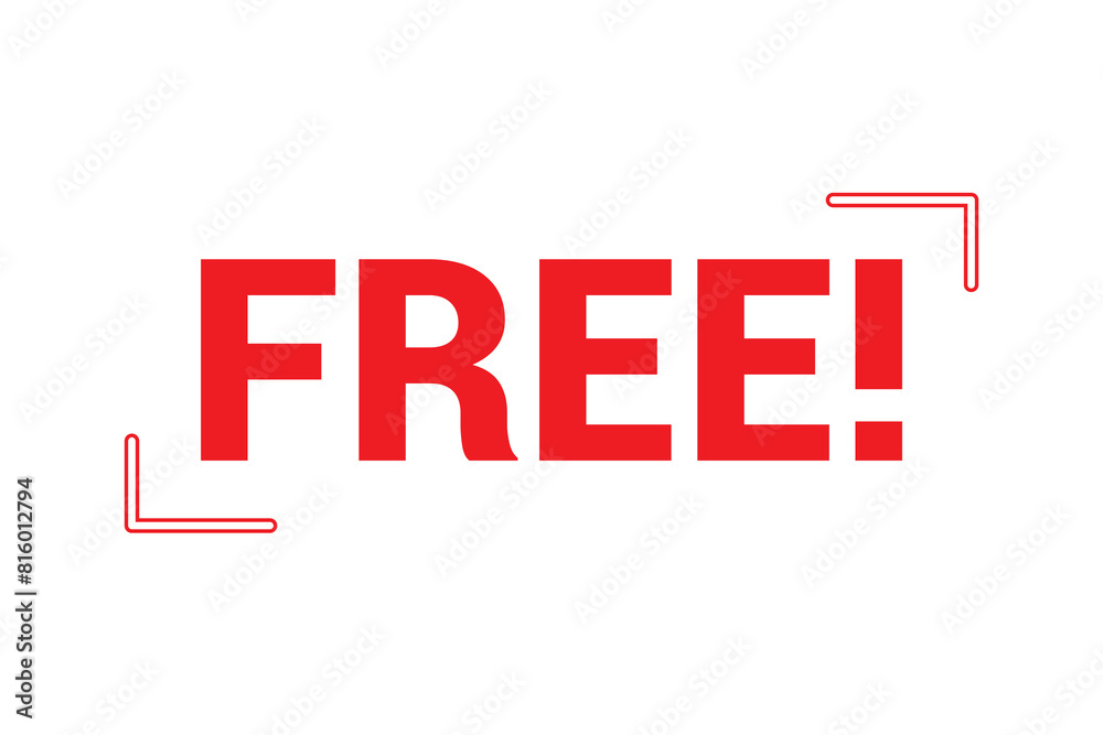 Free Sign Label Red Rubber Stamp Vector Illustration Free Sign Label Red Rubber Stamp Vector Illustration