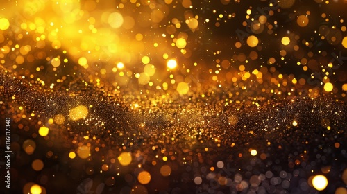 Gold particles and sprinkles for holiday decoration