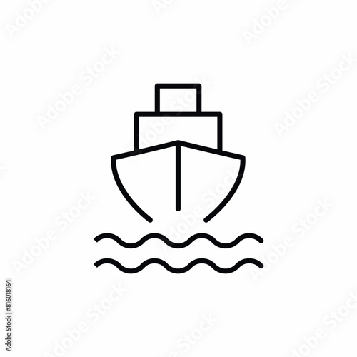 ship shipping cargo port icon