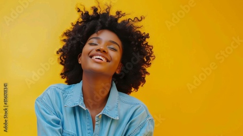 Radiant Woman with Joyful Smile photo